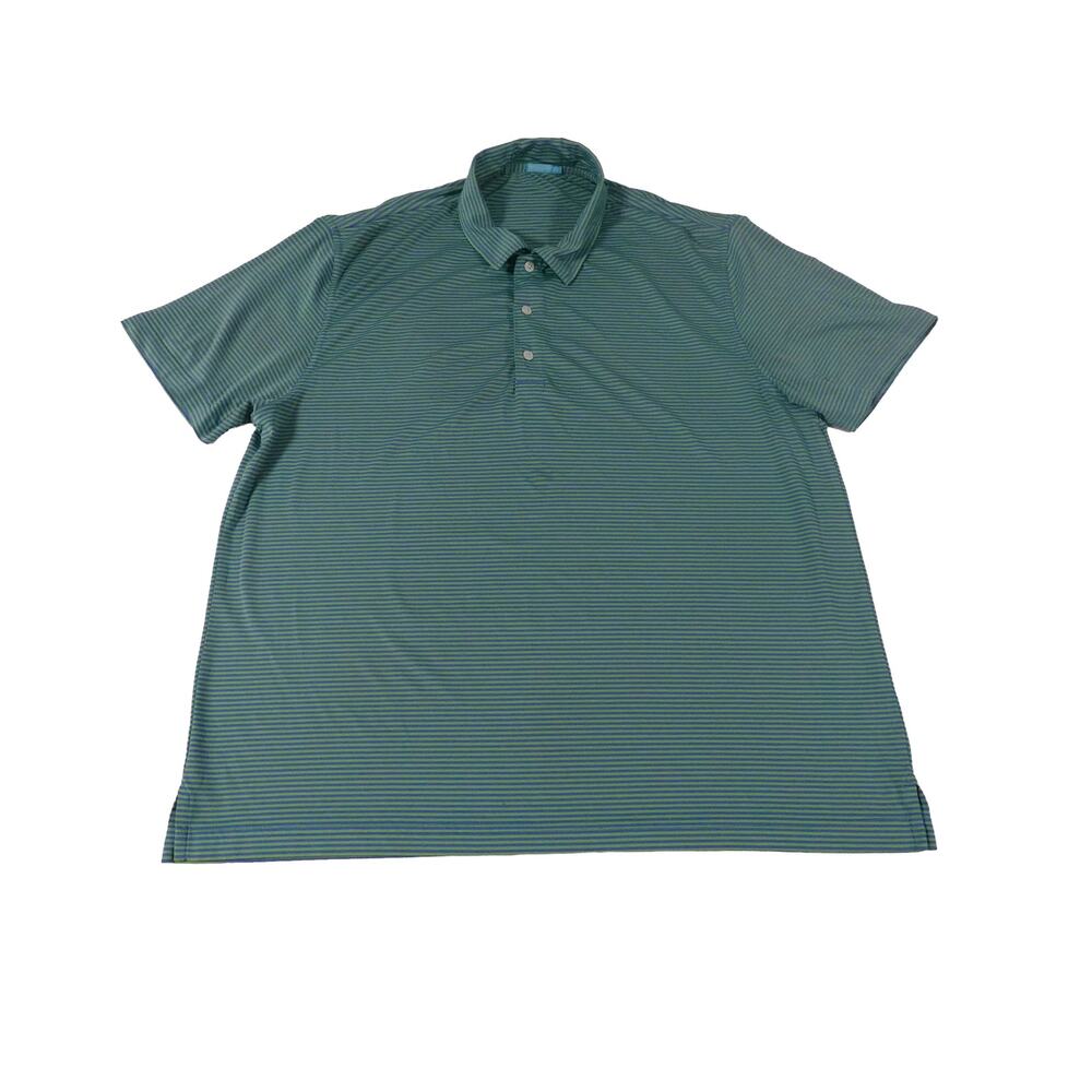 J. McLaughlin Performance Stretch Striped Golf Polo Shirt Men's XL
